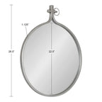 Modern Round Wall Mirror With Decorative Metal Frame