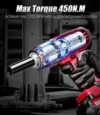 AVID POWER Cordless 1/2 Impact Wrench With 3A Li-Ion Battery