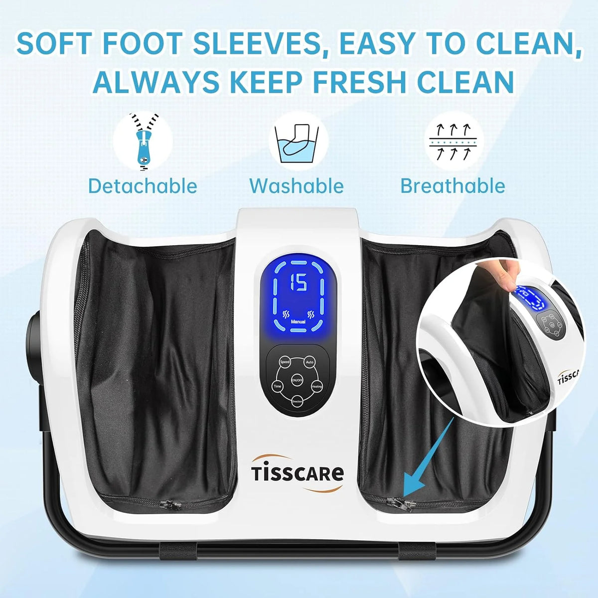 TISSCARE Shiatsu Foot, Leg And Calf Massager With Heat