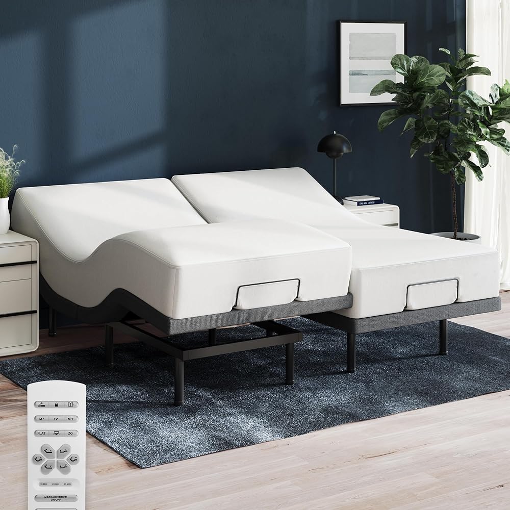 Nectar Adjustable Base And Premier Mattress, Twin XL, 13in, White - Nectar Twin XL Adjustable Base & 13in Premier
