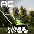 Greenworks Corded Electric Cultivator/Tiller, 8 Amp, 10-inch - 27072