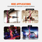 KFFKFF Dance Pole Set, 45mm Stainless Steel, Silver - HM-590S