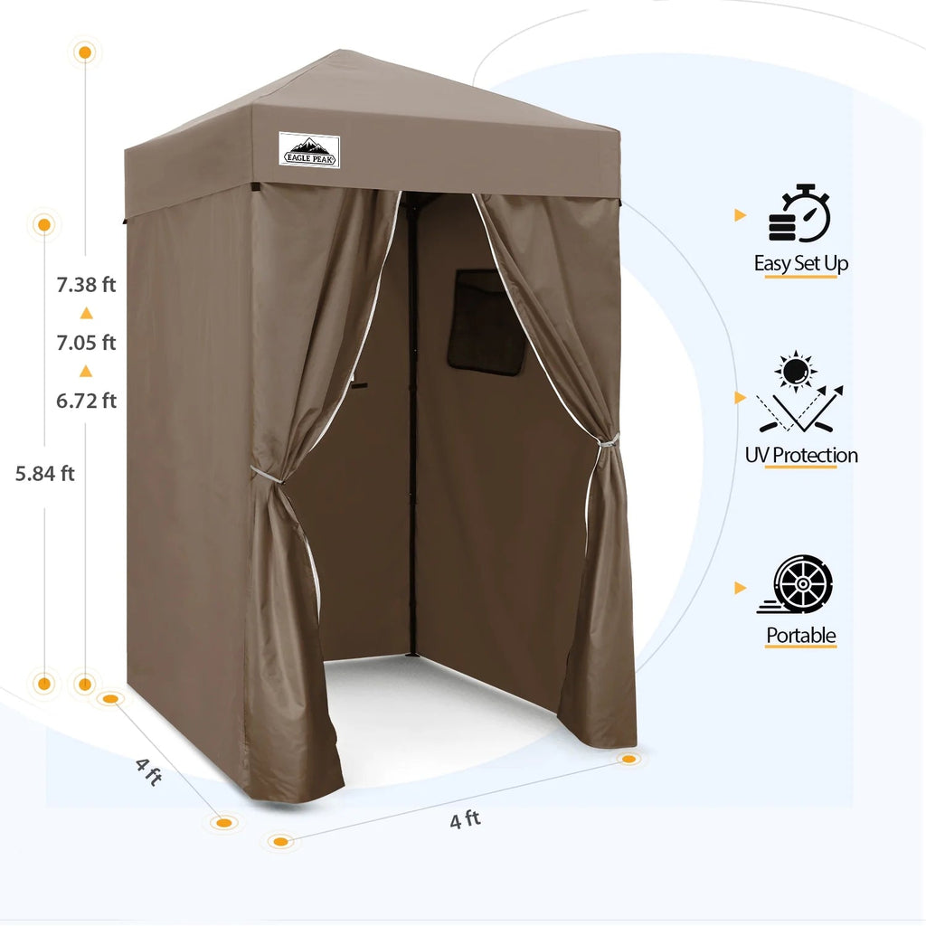 EAGLE PEAK Ultra Compact 4 ft x 4 ft Pop-Up Changing Room Canopy - Flex