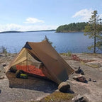 3F UL Gear Ultralight Hiking Tent, Khaki, 2 Person, 4 Season - Lanshan