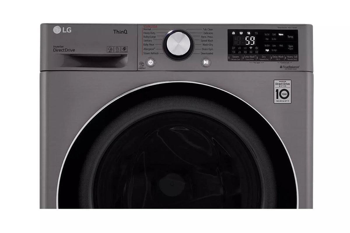LG 2.4 Cu. Ft. Smart Wi-Fi Compact Front Load All-In-One Washer/Dryer Combo - WM3555HVA