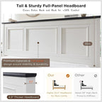 King Engineered Wood Platform Bed Frame With Headboard And 3 Drawers - 86L x 81.5W x 52.5H