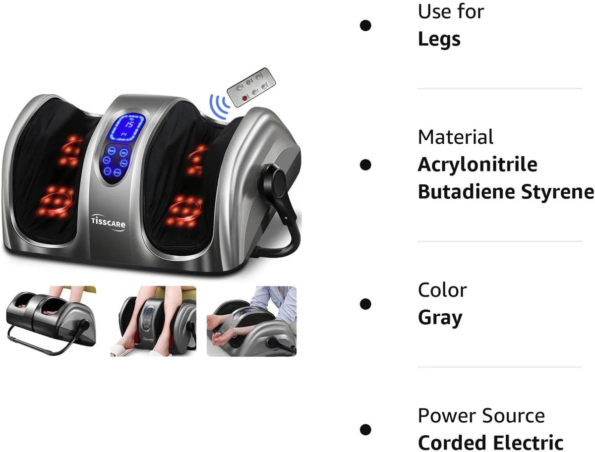 TISSCARE Shiatsu Foot, Leg And Calf Massager With Heat