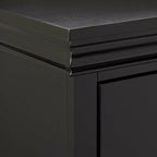Black Louis Philippe Style California King Sleigh Bed With 2x Nightstands - 3pc Set