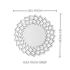 Round Spiral Sunburst Decorative Wall Mirror