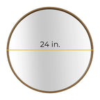 Classic Farmhouse Round Wooden Frame Wall Mirror - 24-inches, 28-inches, 32-inches