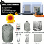 GORILLASPRO Portable Inflatable Paint Booth 13 x 10 x 8 Ft With 750W Blower