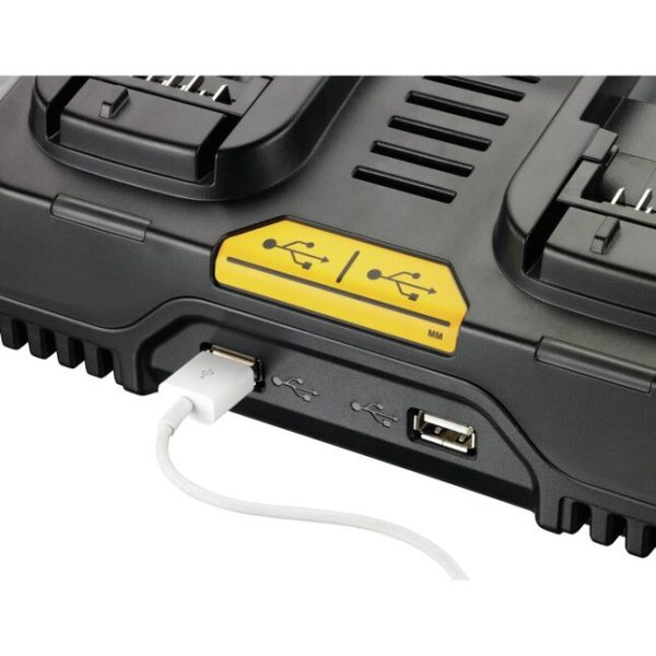 12V/20V Dual Battery Charger Station - Black