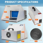 Autolock Spray Booth Kit With 3 LED Lights And 6 Feet Exhaust Hose - xwq