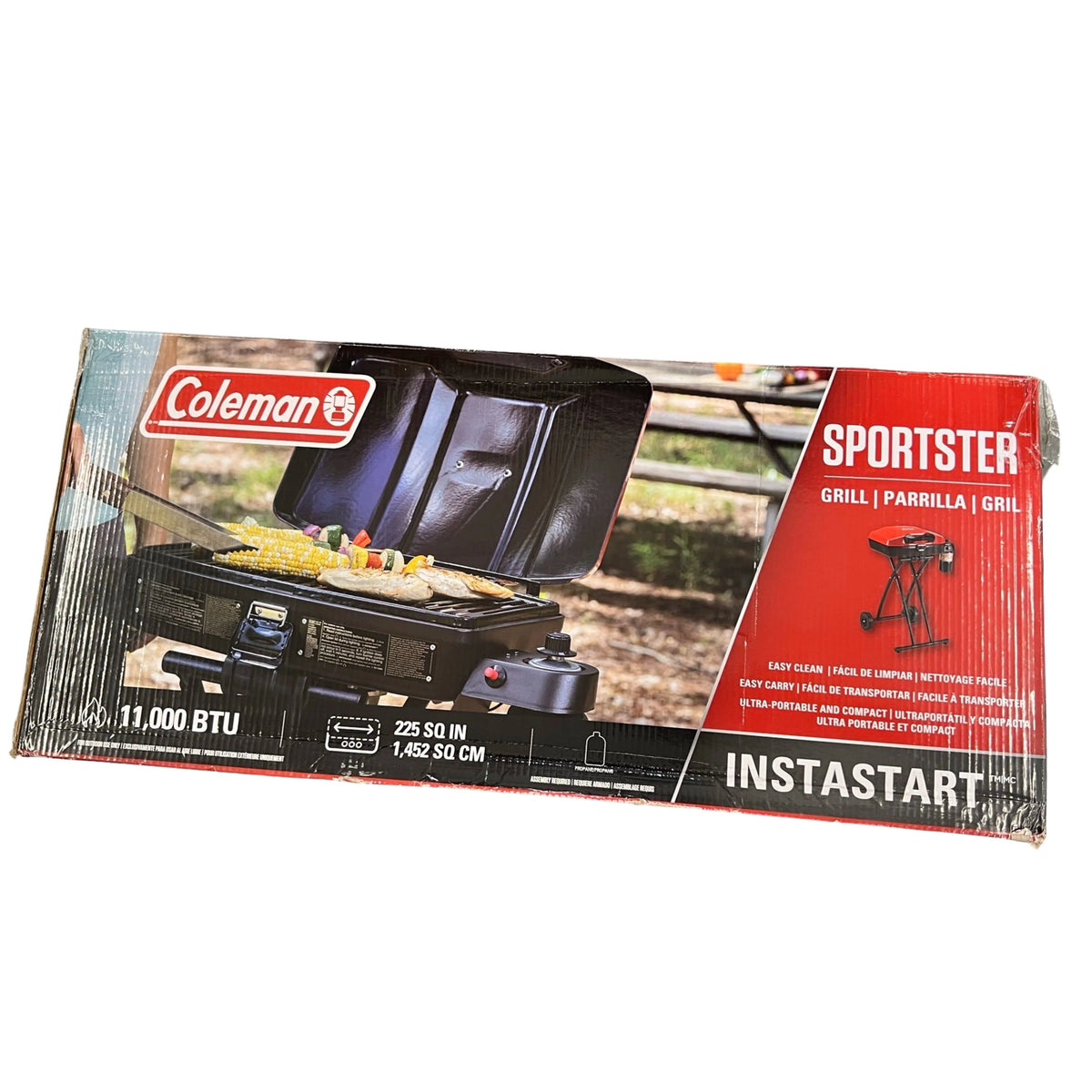 Coleman Portable 1-Burner Propane Grill, 11,000 BTUs, Red - Sportster