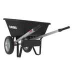 Husky 6 Cu. Ft. Poly Dual Wheel Wheelbarrow With Flat-Free Tires