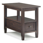 Solid Wood Narrow Side Table, 14 in Wide, 24 in D x 14 in W x 20 in H