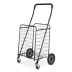 Mainstays Adjustable Rolling Shopping Cart - Black