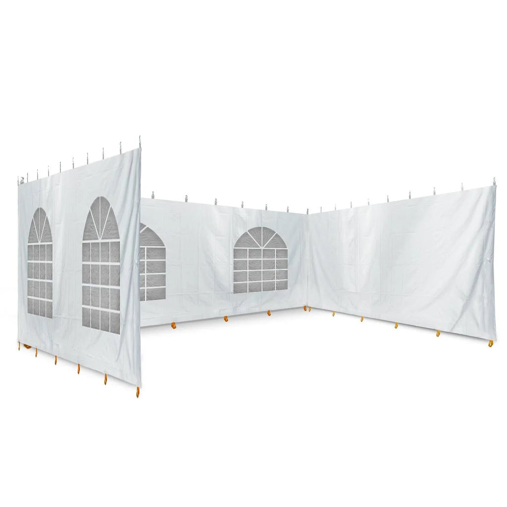 TentandTable Standard Waterproof Sidewall Kit for 8 ft Sides, White, 10 ft x 20 ft