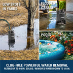Superior Pump 1/5HP Multi-Use Submersible Utility Pump With 25-Foot Hose Kit - 91027