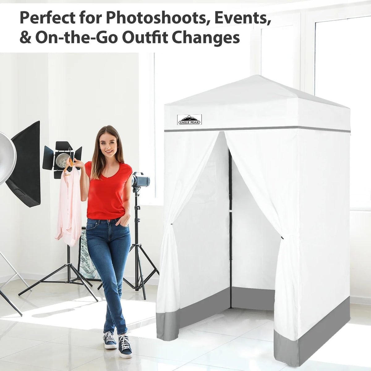 EAGLE PEAK Ultra Compact 4 ft x 4 ft Pop-Up Changing Room Canopy - Flex