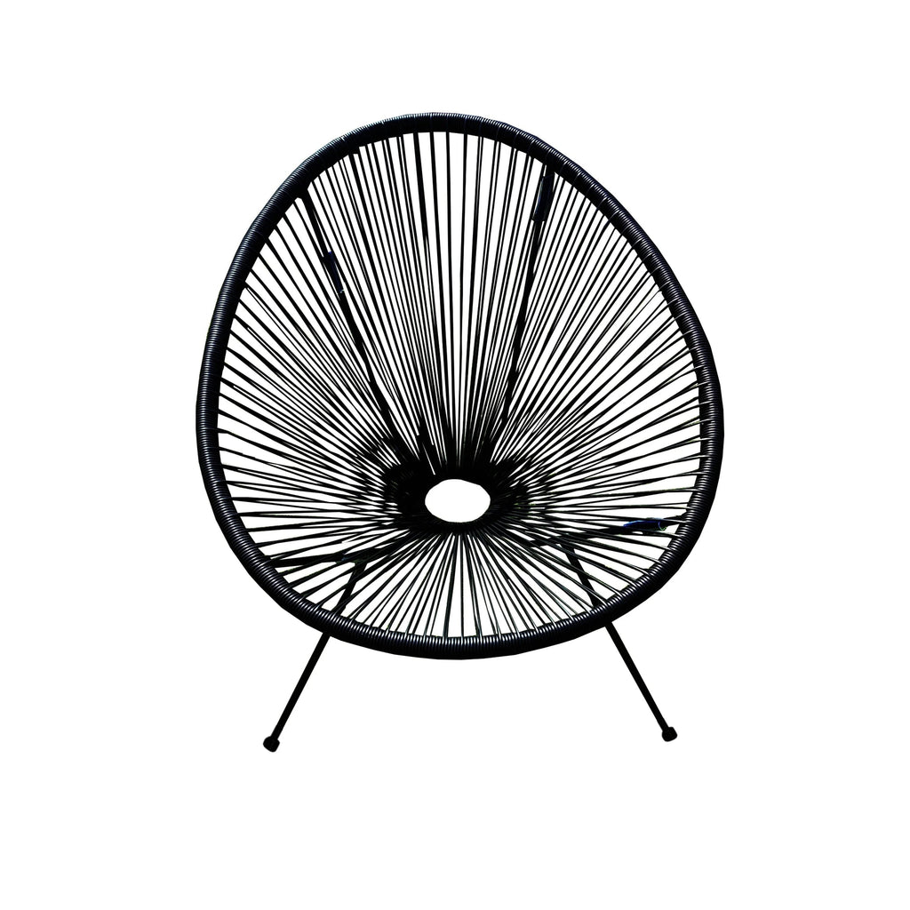 HighlanderHome Outdoor Acapulco Chair, White, 34 x 28 x 30 Inches