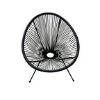 HighlanderHome Outdoor Acapulco Chair, White, 34 x 28 x 30 Inches