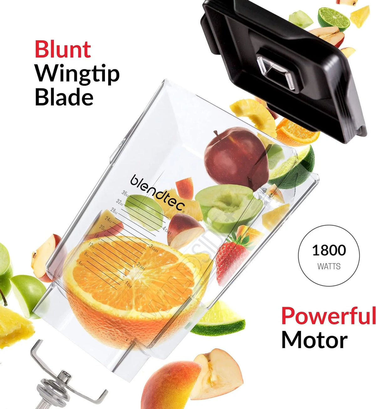 Blendtec Professional 800 Blender With WildSide+ Jar, 90 oz, Black - P800C2901-A1AP1D