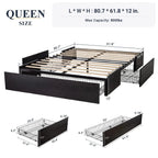 Allewie Queen Platform Bed Frame With 3 Storage Drawers