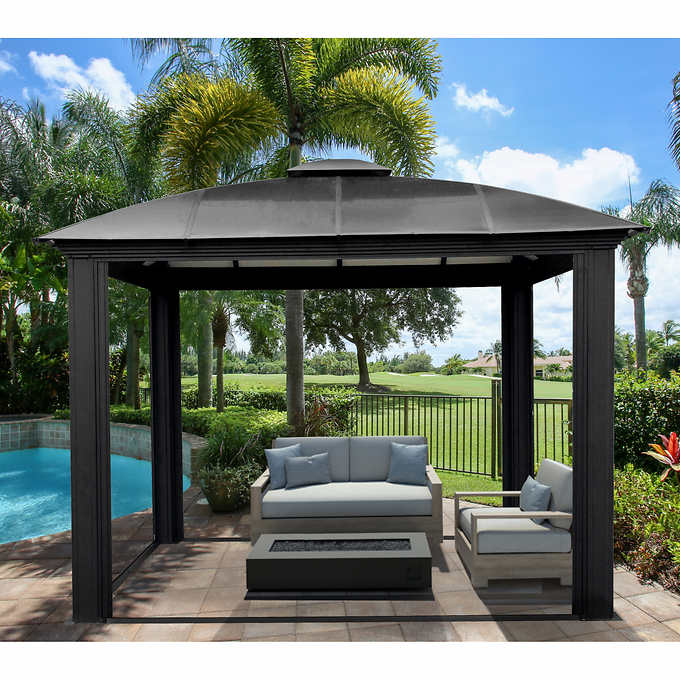 Paragon Siena Aluminum Screen Room Hard Top Gazebo