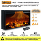 SinCiDo Farmhouse Fireplace TV Stand With 36 Inch Electric Fireplace For 80 Inch TVs, 70 Inch