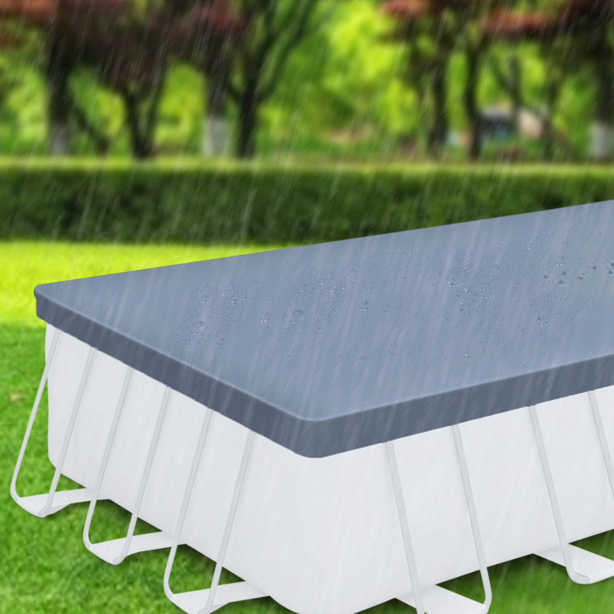 Rectangular Pool Cover, Gray, 24in - For Oasis & Activity Pools