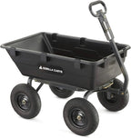 Gorilla Carts Utility Dump Wagon 6 Cubic Feet 1200 lb Capacity Black - GOR6PS