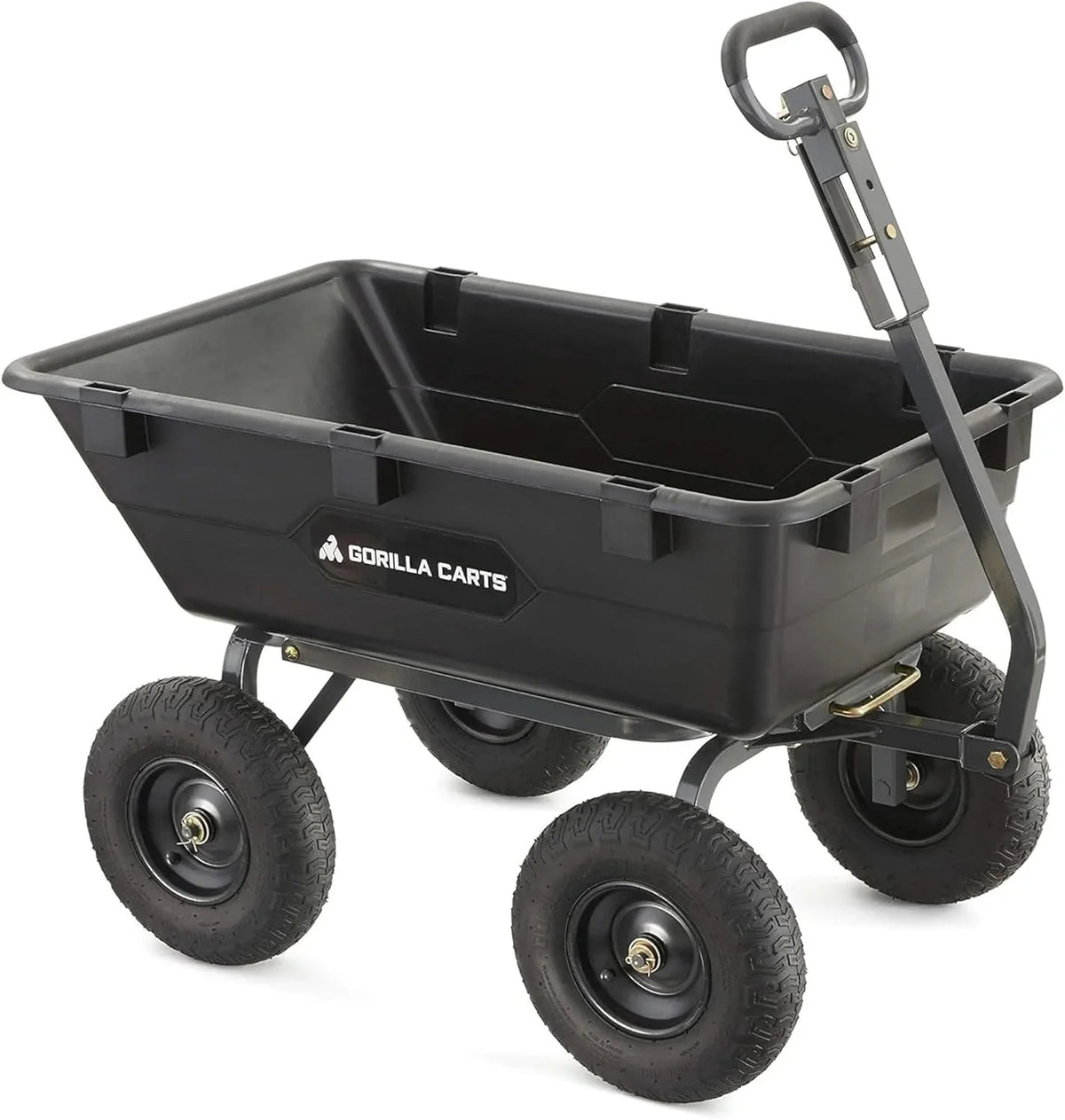 Gorilla Carts Utility Dump Wagon 6 Cubic Feet 1200 lb Capacity Black - GOR6PS