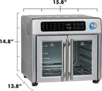 Emeril Lagasse 26 Quart Extra Large Air Fryer Convection Toaster Oven With French Doors - Stainless Steel