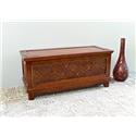 International Caravan Windsor Hand-Carved Storage Bench - Antique White