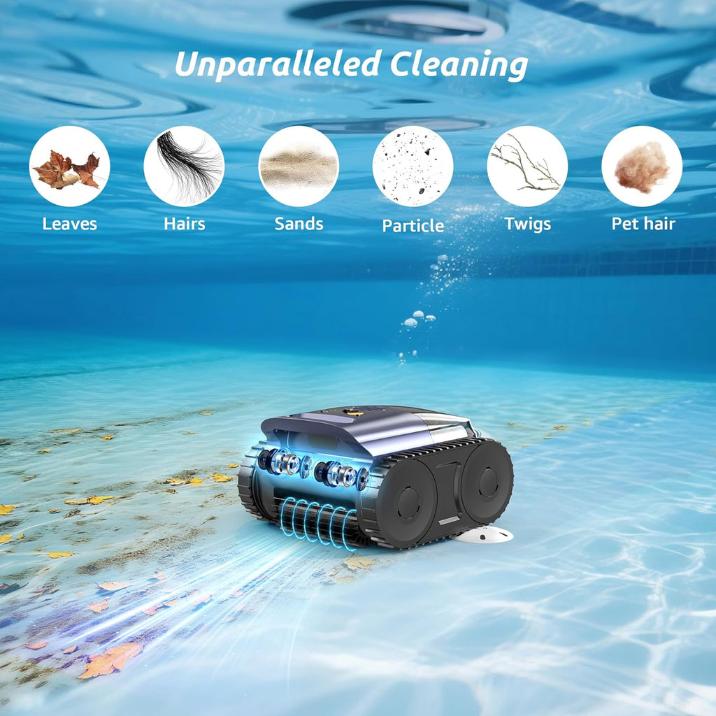 Cordless Robotic Pool Cleaner For Inground Pools, 180 Min, Up To 2150 Sq.ft - SAT25