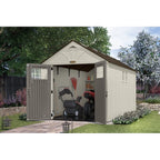 Suncast Tremont Plastic Storage Shed 8 ft W x 13 ft D, Taupe - BMS8135