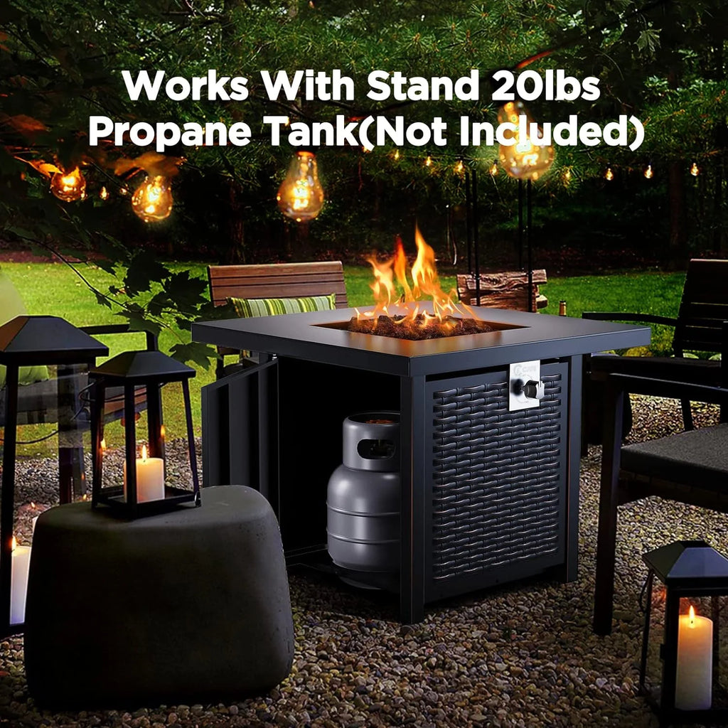 Ciays Outdoor Propane Fire Pit Table, 42-Inch, 50,000 BTU - CIFPT5B