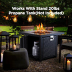 Ciays Outdoor Propane Fire Pit Table, 42-Inch, 50,000 BTU - CIFPT5B