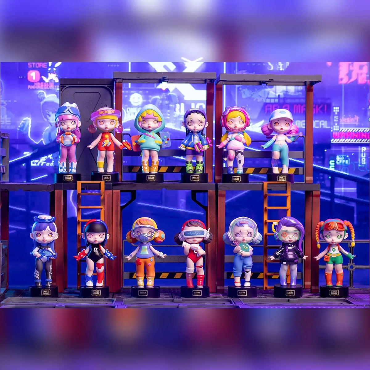HAOHAINA Fashion Trendsetter Series Blind Box Action Figures, 12-Pack