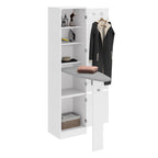 Uforic Ironing Board Storage Cabinet With Foldable Board, Support Leg, White
