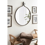 Modern Round Wall Mirror With Decorative Metal Frame