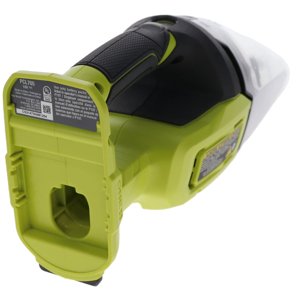 Ryobi Cordless Multi-Surface Handheld Vacuum 18V ONE+ Bare Tool, 12-Pack - PCL705B