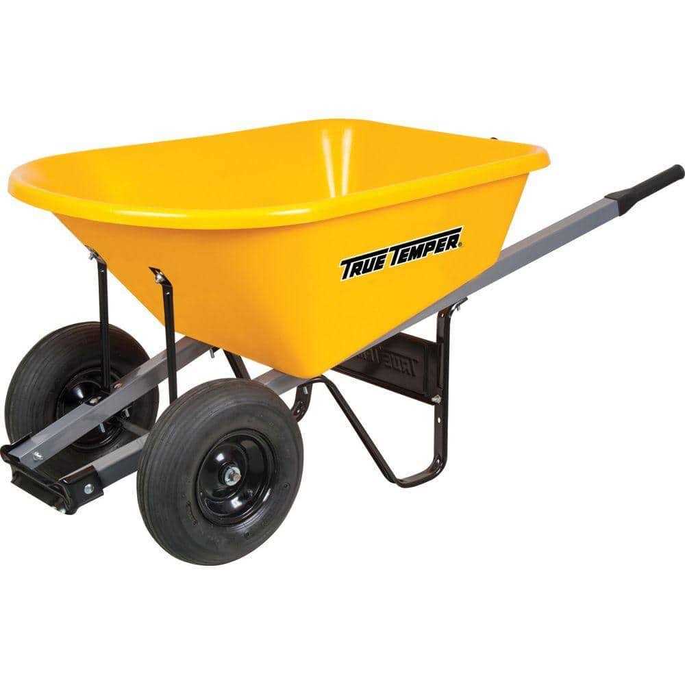 True Temper Poly Wheelbarrow 6 cu. ft. - Dual Wheels