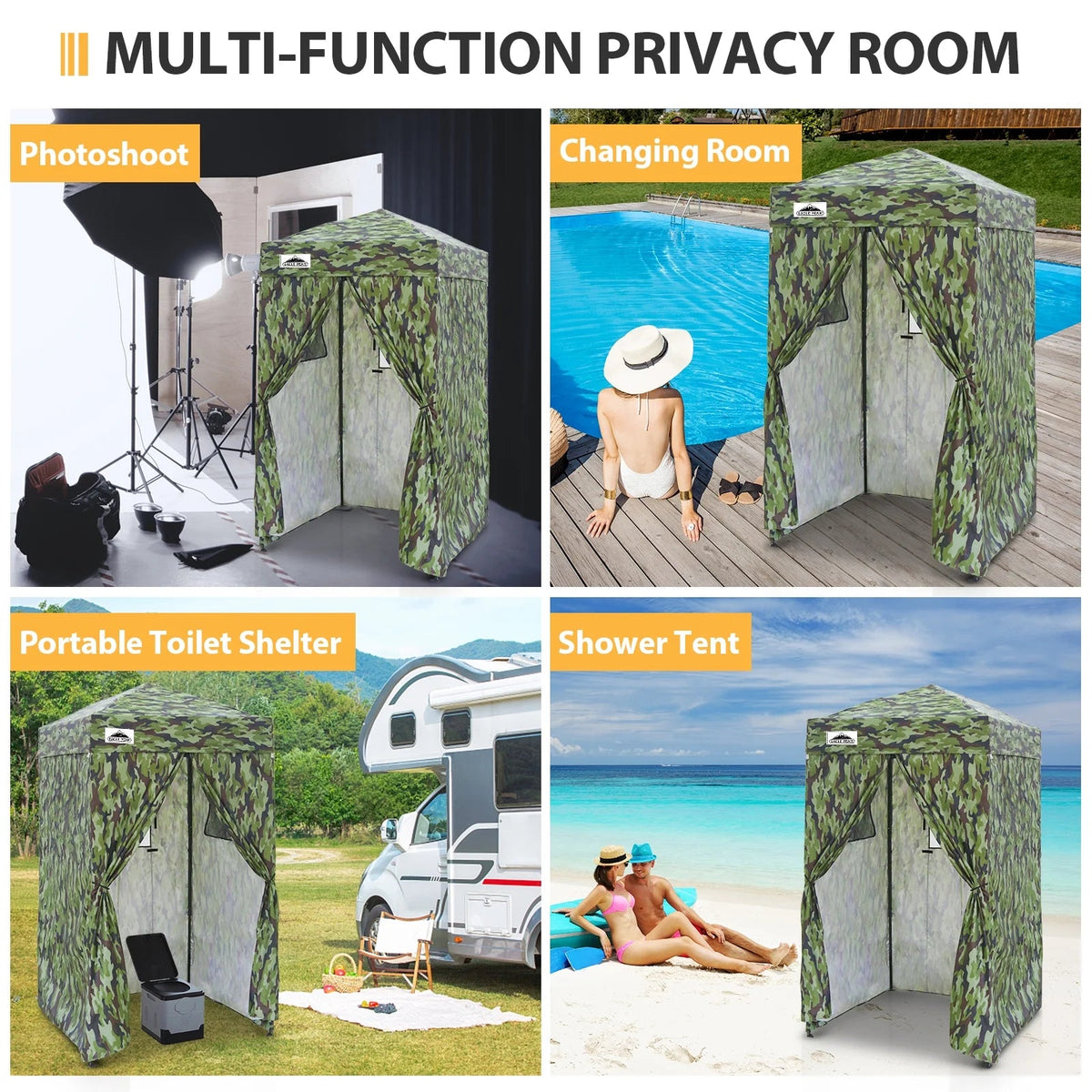 EAGLE PEAK Ultra Compact 4 ft x 4 ft Pop-Up Changing Room Canopy - Flex
