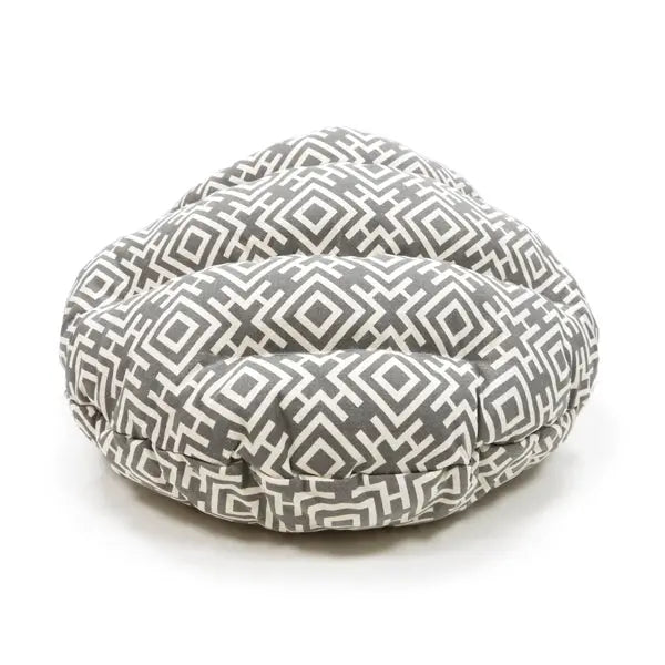 Small Dog Burger Snuggle Bed, Modern Grey, 24in L x 23in W x 12in H