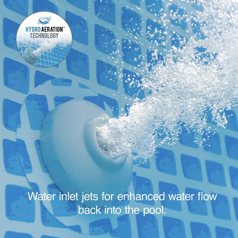 Intex 3000 GPH Sand Filter Pump For Above Ground Pools With Timer And HydroAeration Technology