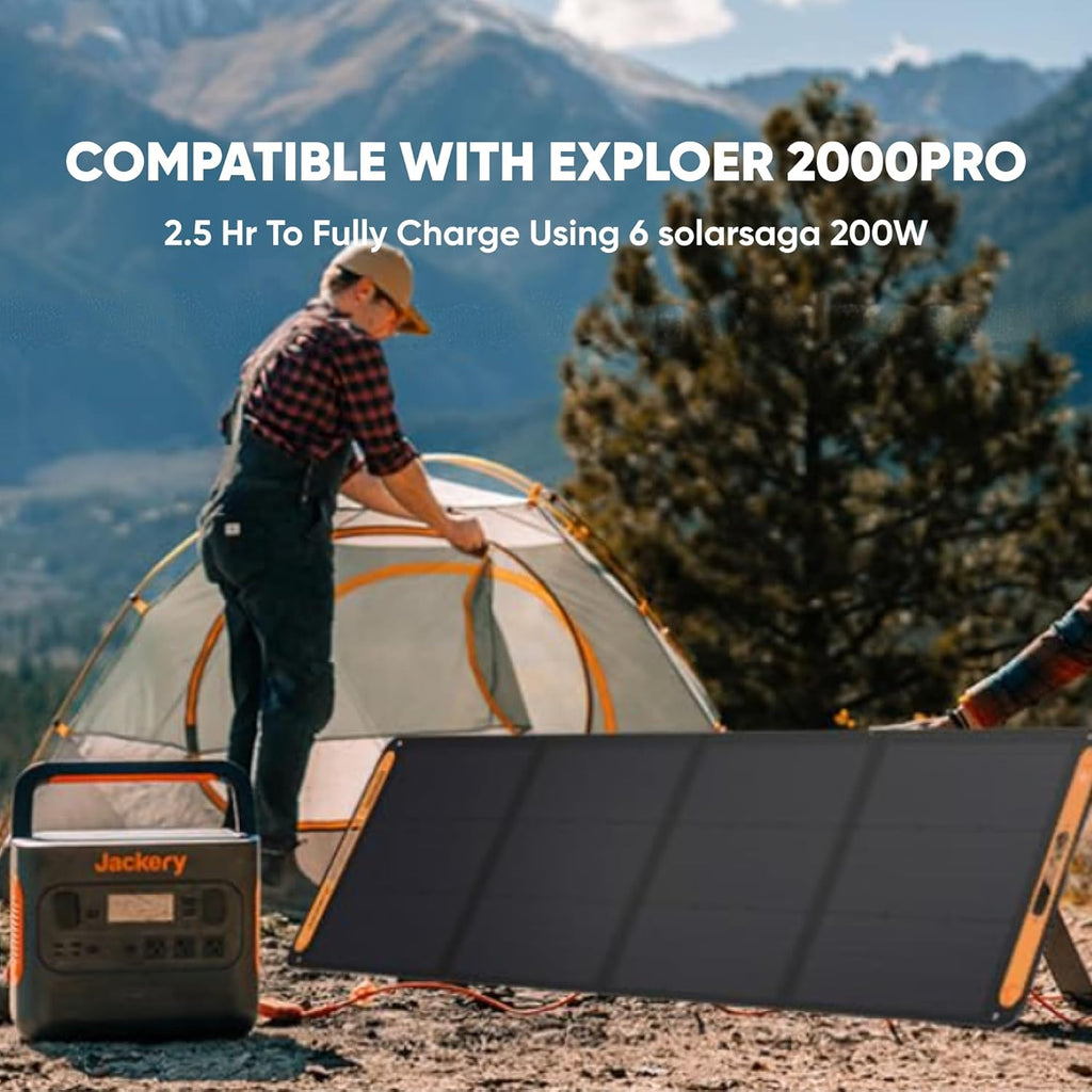 Jackery Bifacial Portable Solar Panel, 200W, IP68 - SolarSaga 200W