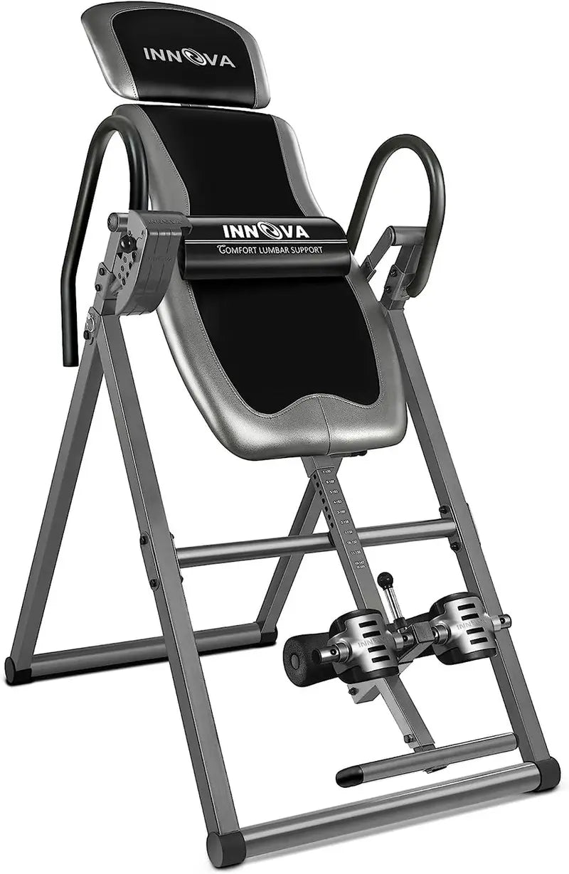 HEALTH AND FITNESS Inversion Table With Heavy-Duty Steel Frame And Adjustable Ankle Holders - ITX9600