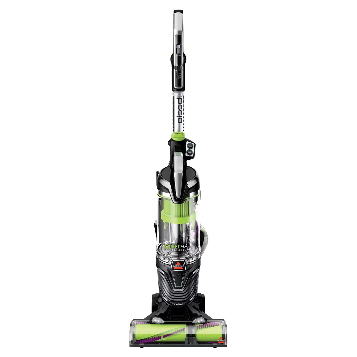 BISSELL Pet Hair Eraser Turbo Upright Vacuum, Bagless, Grey - 2475